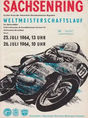 Programm Int. Sachsenringrennen 17.8.1963