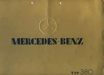 Mercedes-Benz Typ 380 K Prospekt 10.1933