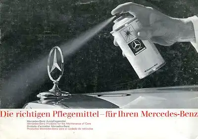 Mercedes-Benz Pflegemittel Broschüre 1.1970