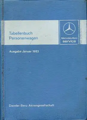 Mercedes-Benz Tabellenbuch 1983