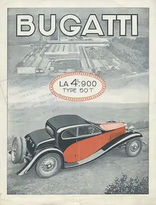 Bugatti 4 L. 900 Type 50 T Prospekt 1937-1939