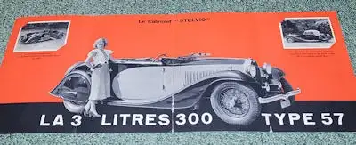 Bugatti 3 Lit. 300 Type 57 Prospekt 1934-1940