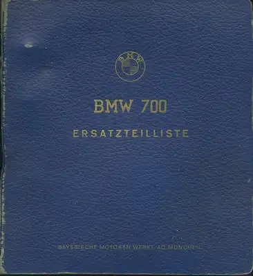 BMW 700 Ersatzteilliste 1959-1961