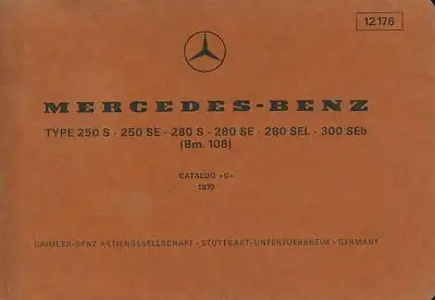 Mercedes-Benz W 108 Ersatzteilliste 1970