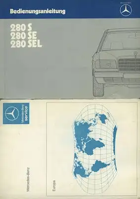 Mercedes-Benz 280 S SE SEL Bedienungsanleitung 2.1983