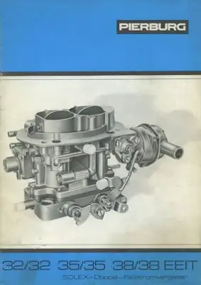 Solex Doppel Fallstrom Vergaser 32/32 35/35 38/38 EEIT 1980er Jahre