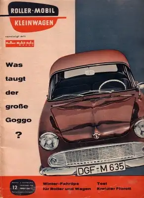 Rollerei und Mobil / Roller Mobil Kleinwagen 1958 Heft 12