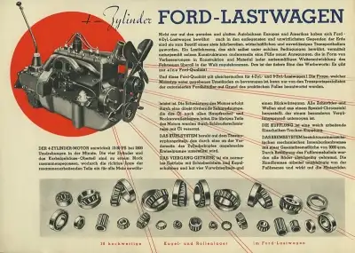 Ford Lkw Modell 51 3 to V8 Prospekt 1930er Jahre