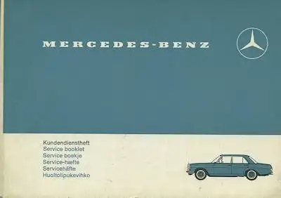 Mercedes-Benz Kundendienstheft 1969