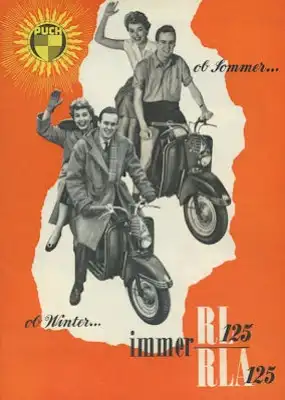 Puch Roller RL / RLA 125 Prospekt 1950er Jahre