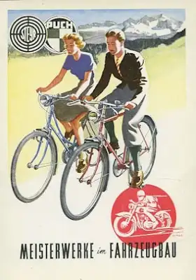 Steyr-Puch Fahrrad Ansichtskarte ca. 1950