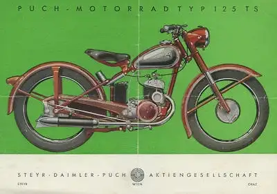 Puch Typ 125 TS Prospekt 9.1949