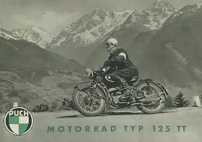 Puch Typ 125 TT Prospekt 8.1951