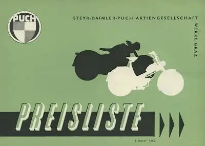 Puch Preisliste 1.1956