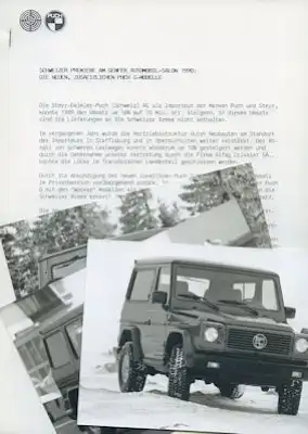 Mercedes / Puch G Prospekt-Mappe 1990