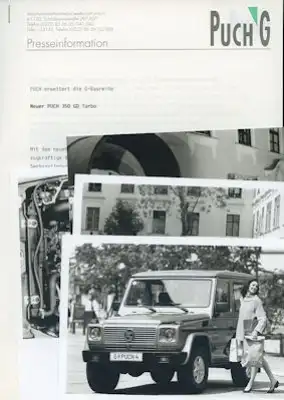 Mercedes / Puch GD Prospekt-Mappe 1992