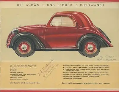 Fiat 500 Prospekt 1936