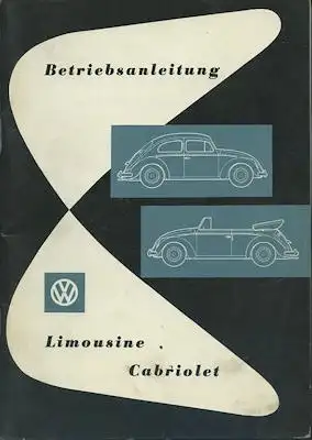 VW Käfer Bedienungsanleitung 8.1957