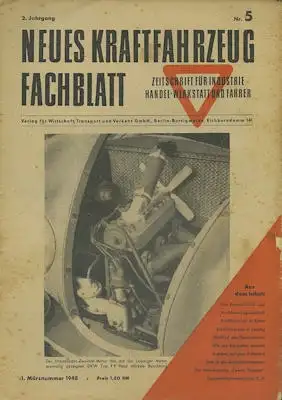 Das Kraftfahrzeug Fachblatt 1948 Heft 5