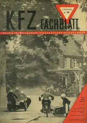 Das Kraftfahrzeug Fachblatt 1950 Heft 14