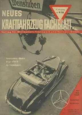 Das Kraftfahrzeug Fachblatt 1950 Heft 9/10