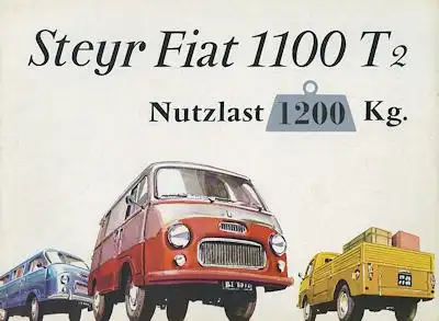 Steyr Fiat 1100 T2 Prospekt 1960er Jahre