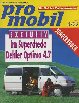 VW T 4 Dehler Optima Test 4.1993
