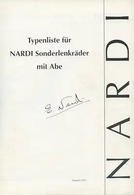 Nardi Mappe mit Prospekten 1990-1993