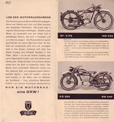 DKW Programm 9.1937