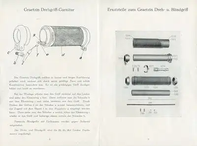 Graetzin Drehgriff Regulierung Prospekt 1930