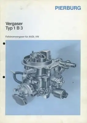 Pierburg Fallstrom Vergaser 1B3 8.1987