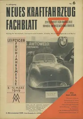 Das Kraftfahrzeug Fachblatt 1949 Heft 6