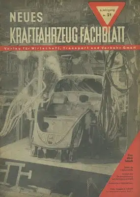 Das Kraftfahrzeug Fachblatt 1950 Heft 21