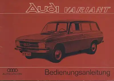 Audi Variant Bedienungsanleitung 5.1966