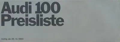 Audi 100 Preisliste 12.1969