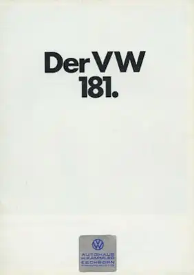 VW 181 Prospekt 8.1973