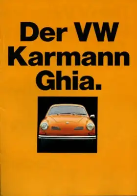 VW Karmann Ghia Prospekt 8.1971