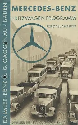 Mercedes-Benz Lkw Programm 1933