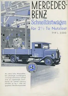 Mercedes-Benz Typ L 2500 Prospekt 10.1930