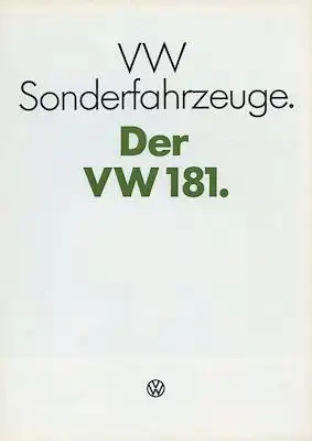 VW 181 Sonderfahrzeuge Prospekt 8.1974