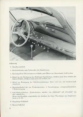 Mercedes-Benz 300 SL Bedienungsanleitung 3.1956