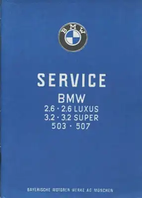 BMW 8 Zylinder Serviceheft Reprint ca. 1960/1990