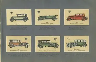Abdulla Cigarettes Sammelbilderalbum Automobile 1920er Jahre