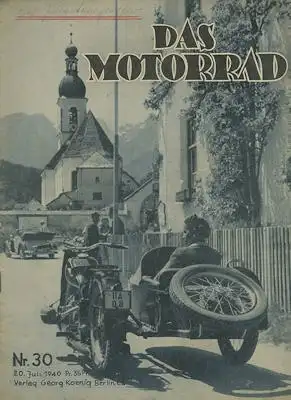Das Motorrad 1940 Heft 30