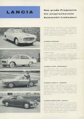 Lancia Programm ca. 1961