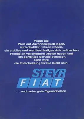 Steyr Fiat Programm ca. 1973