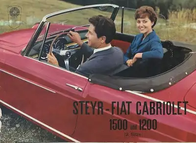 Steyr Fiat 1200 1500 Cabriolet Prospekt ca. 1960