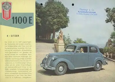 Steyr Fiat 1100 E Prospekt ca. 1950