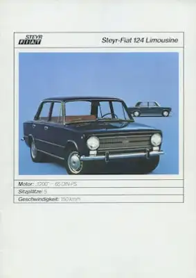 Steyr Fiat 124 Prospekt ca. 1970