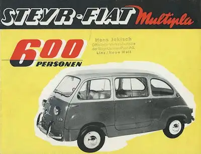 Steyr Fiat 600 Multipla Prospekt ca. 1956